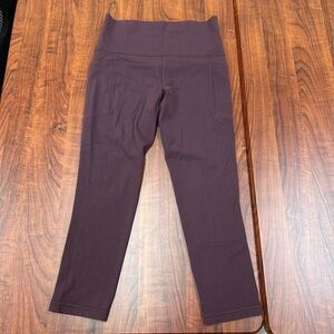 Athleta Women’s High Rise Capri Leggings Deep Purple Size Small